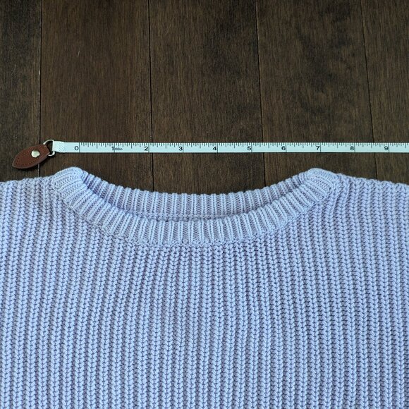 Los Angeles Apparel Fisherman Sweater in Lavender - Picture 6 of 15